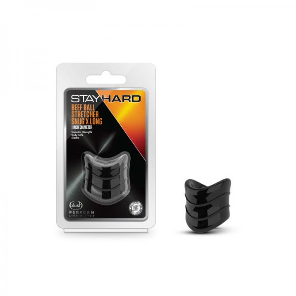 Stay Hard Beef Ball Stretcher Snug X Long 1in Black