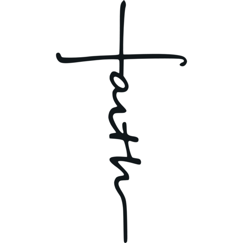 Faith Cross - Metal Wall Sign