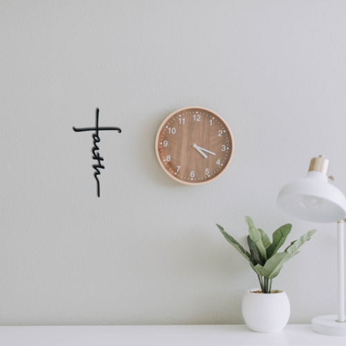 Faith Cross - Metal Wall Sign