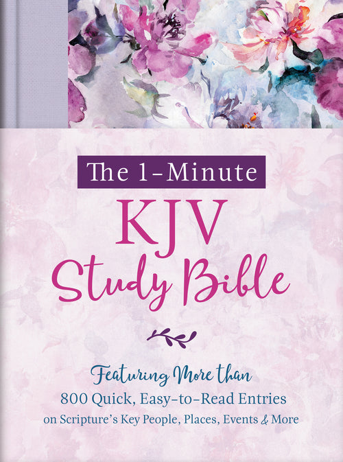 The 1-Minute KJV Study Bible (Lavender Petals)