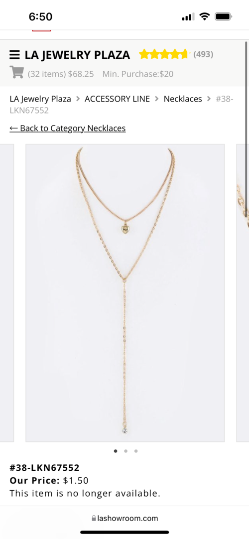Heart double layer necklace