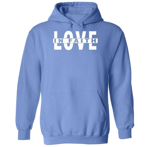 Mens Graphic Hoodie Love in Faith