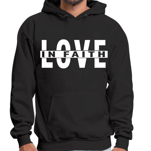 Mens Graphic Hoodie Love in Faith