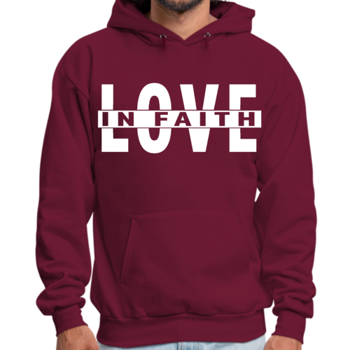 Mens Graphic Hoodie Love in Faith