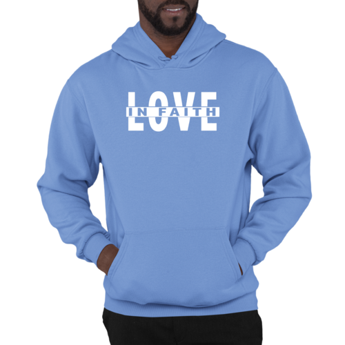 Mens Graphic Hoodie Love in Faith