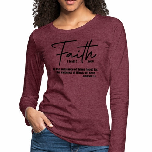 Womens Graphic Tee - Faith is the Substance of Things Hoped for Long