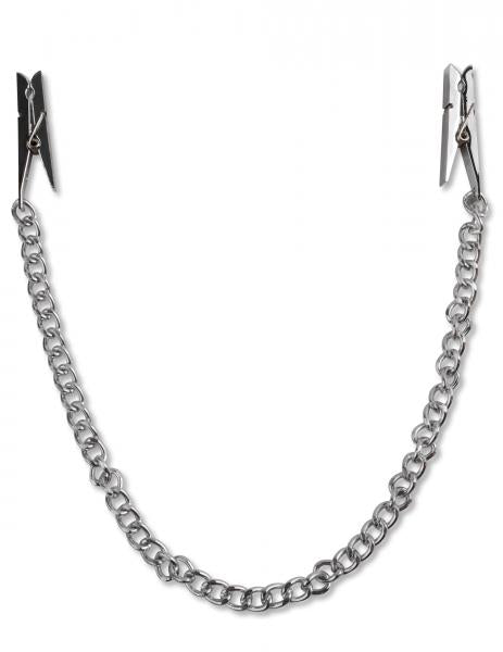 Fetish Fantasy Nipple Chain Clips Silver