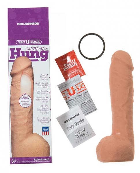 Vac-U-Lock 12in Ultraskyn Hung Dong - Beige