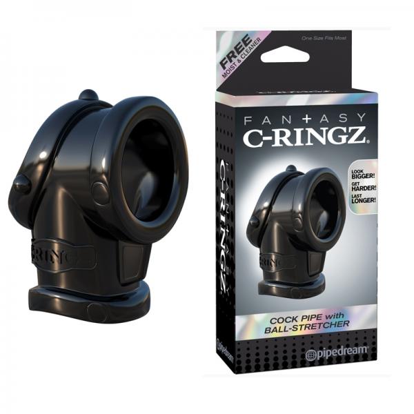 Fantasy C-Ringz Cock Pipe Ball Stretcher Black