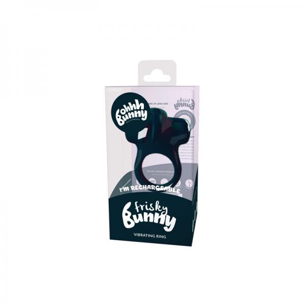 Frisky Bunny Vibrating Ring Black