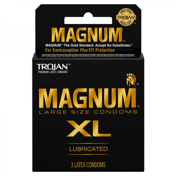 Trojan Magnum XL 3 Pack Latex Condoms