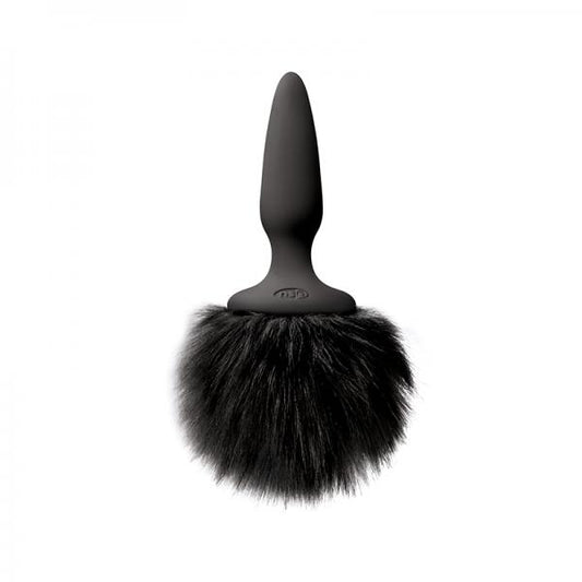 Bunny Tails Mini Black Fur